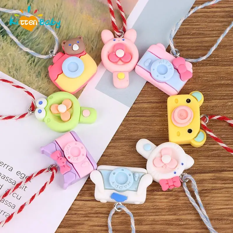 

1:12 Dollhouse Miniature Hanging Neck Small Simulation Fan Camera For Doll OB11 DIY Kids Toy Christmas Gifts Miniature Ornaments