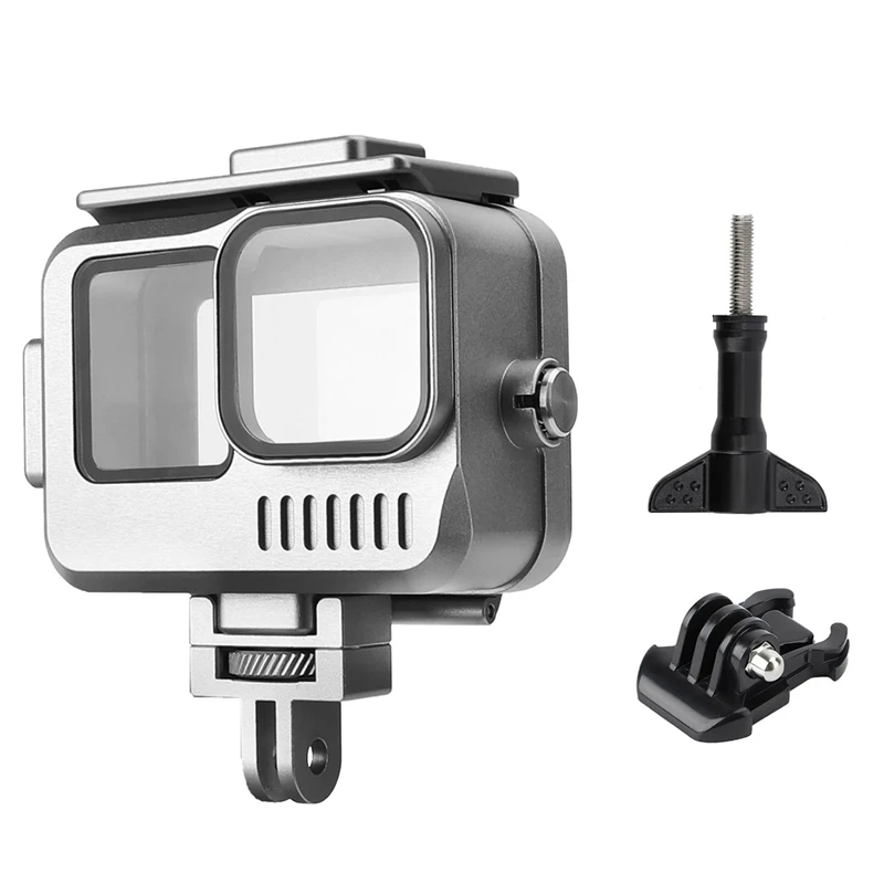 Водонепроницаемая клетка для Gopro Hero 9 10 11 корпус из алюминиевого сплава 40 м IPX8