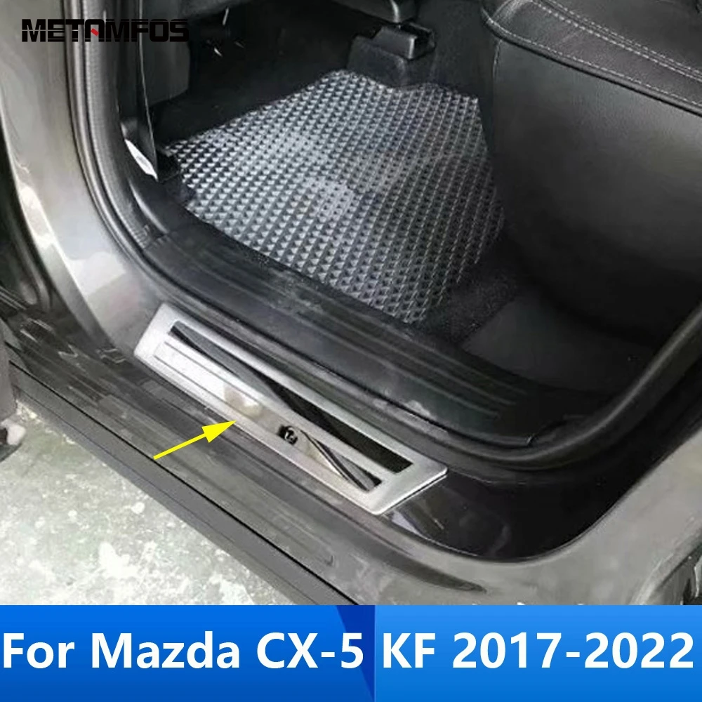 

For Mazda CX-5 CX5 KF 2017-2021 2022 Exterior Door Sill Sticker Threshold Scuff Guard Plate Protector Accessories Car Styling