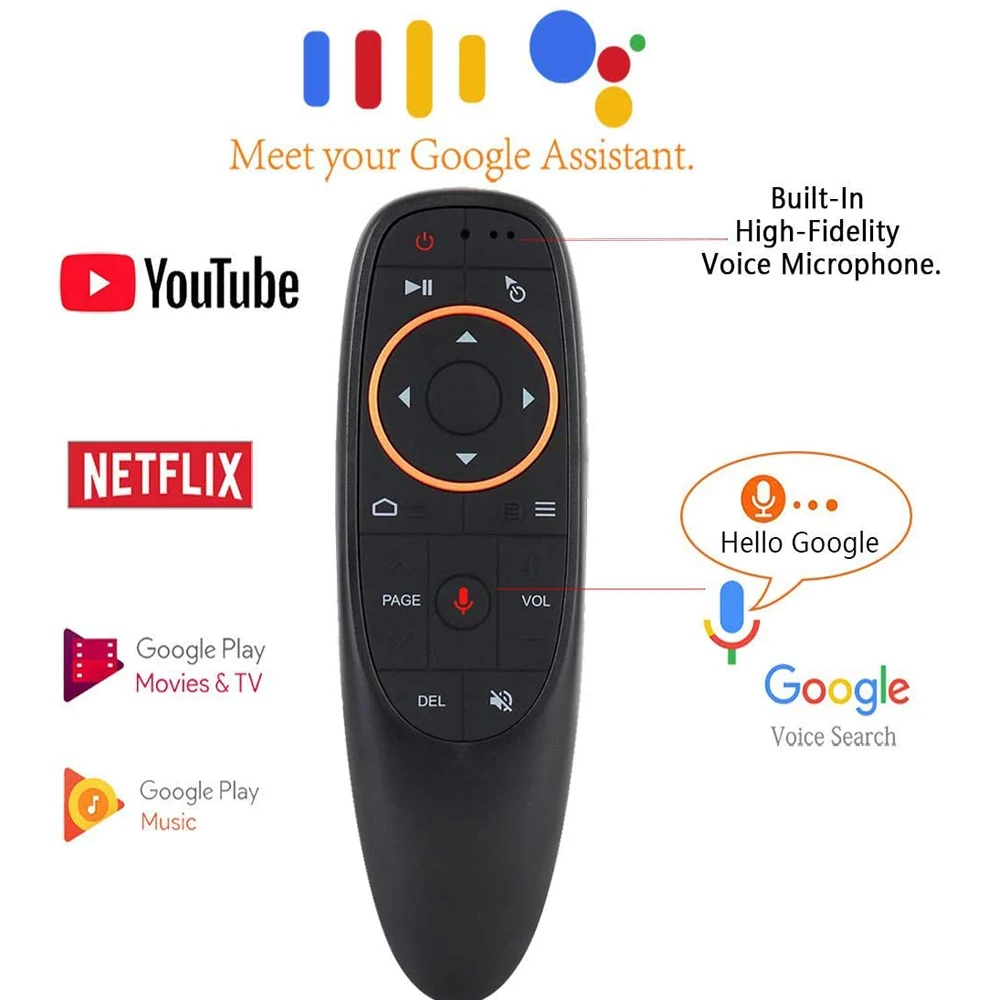 G10 G10S Pro Mini Smart Remote Control 2.4G Wireless Connection For Android TV Box Google Voice | Электроника