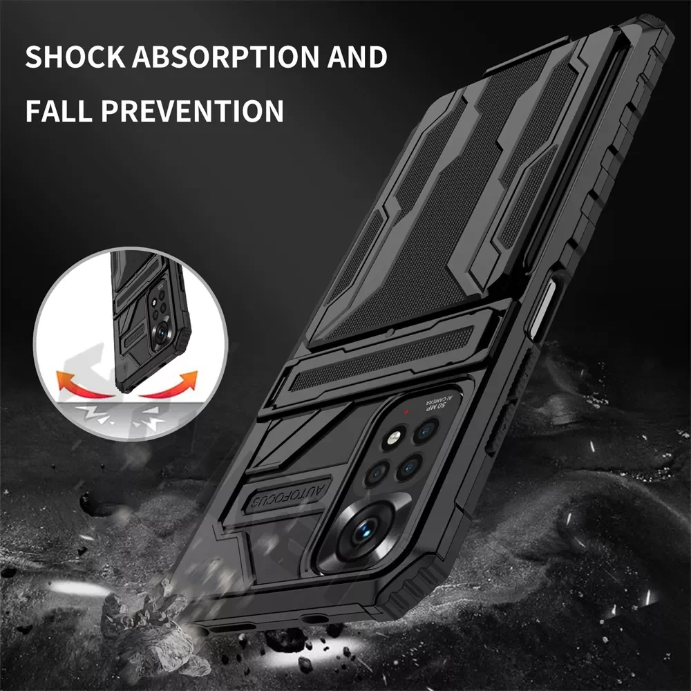 

Factory Direct Selling Armor Case For Xiaomi Redmi Note 11S 11 10 10S 9 Pro Max 11T M4 M3 X3 Pro Anti Shock KickStand Card Slot