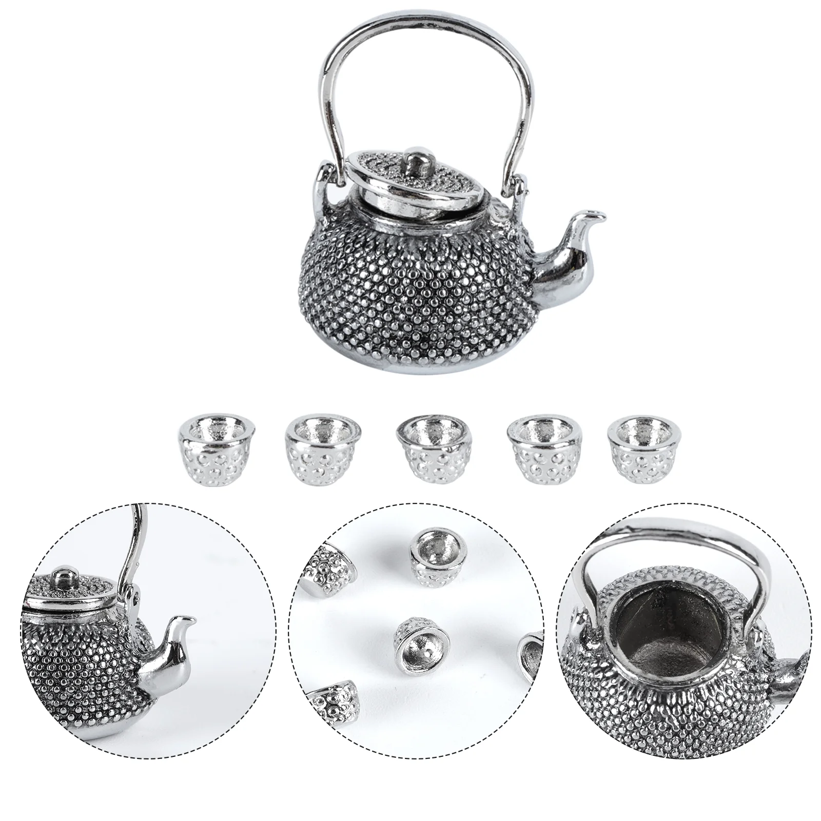 

Чайный набор, мини миниатюрная чашка, детские металлические кухонные столовые чашки для игр, столовая посуда для послеобеденного чая, подар...