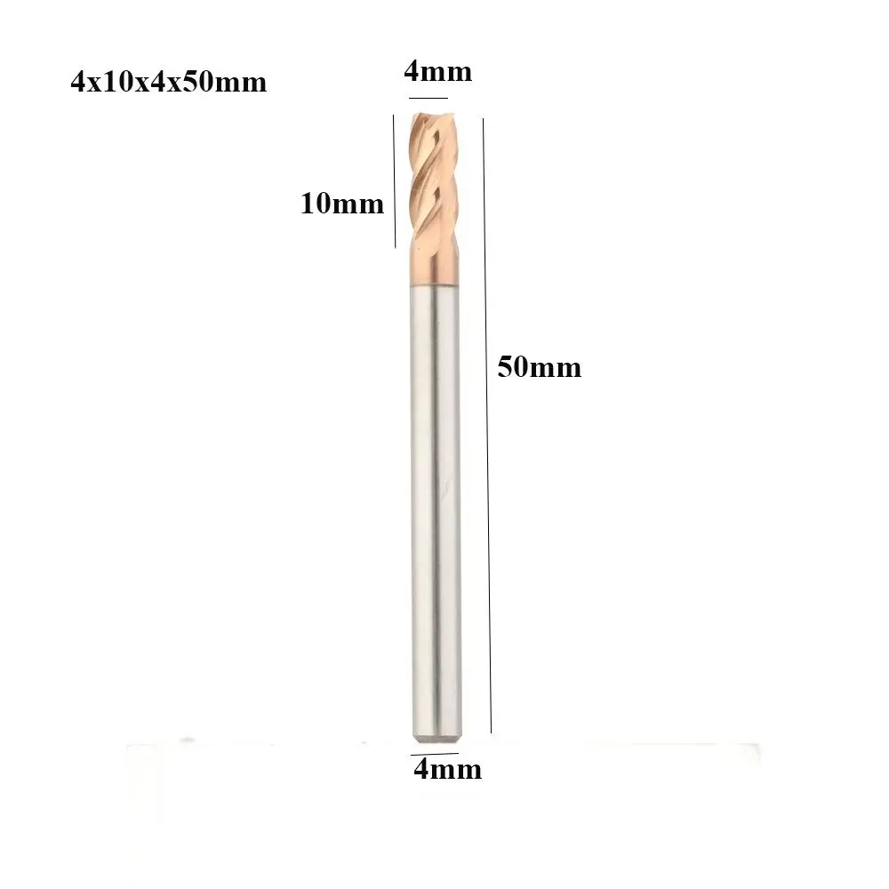 

1/1,5/2/2,5/3/4/5/6 мм 50/75 мм длина концевая фреза режущие станки 4-зубая фреза