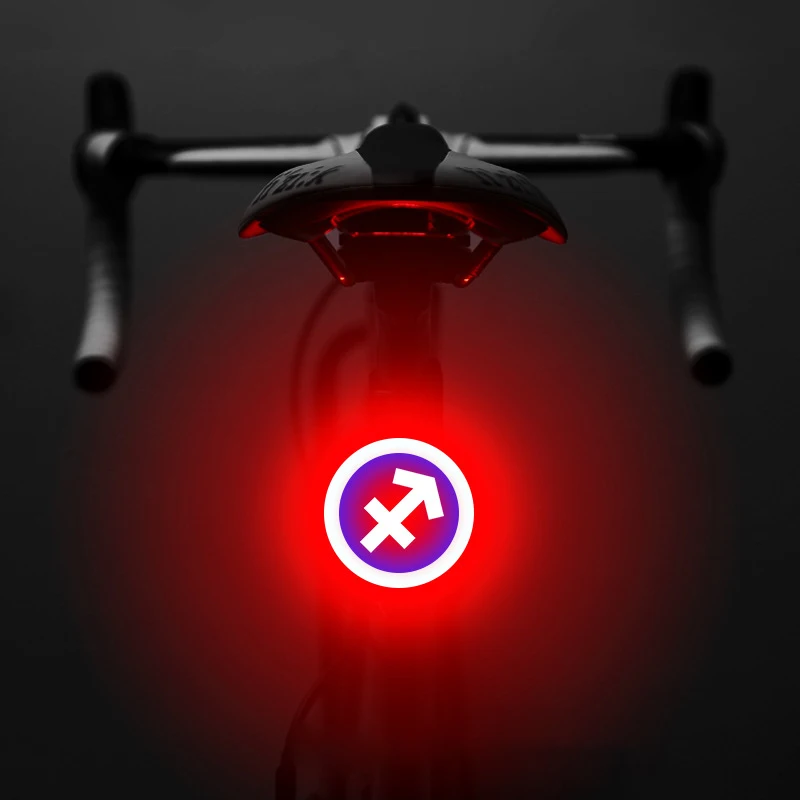 

Bicycle Tail Light 5 Modes 12 Constellations Bike Rear Light Taillight Safety Caution Flashlight Warning Light Cycling Accessory