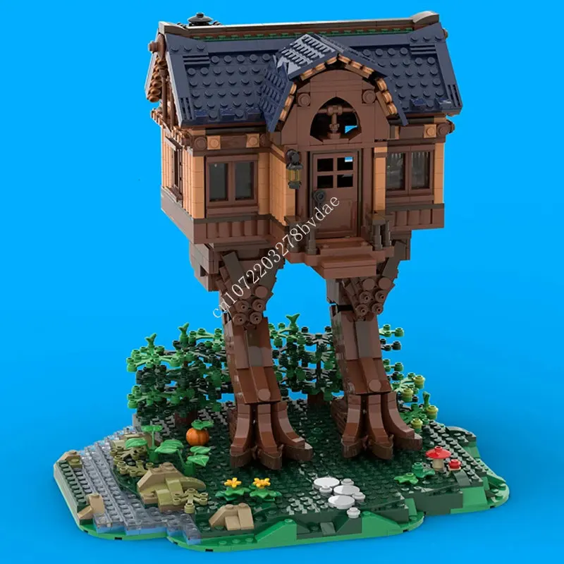 

Конструктор Moc 1870 шт., модель уличного вида, хижина Baba Yaga, технические кирпичи в сборе, строительная игрушка для детей, праздничный подарок