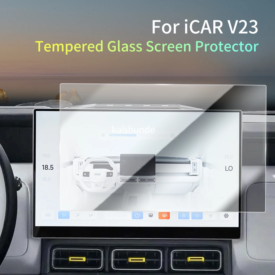 

Автомобильные наклейки, защита от счетчиков для 24 Chery iCAR V23, защитная пленка из закаленного стекла, дисплей, навигация, автомобиль