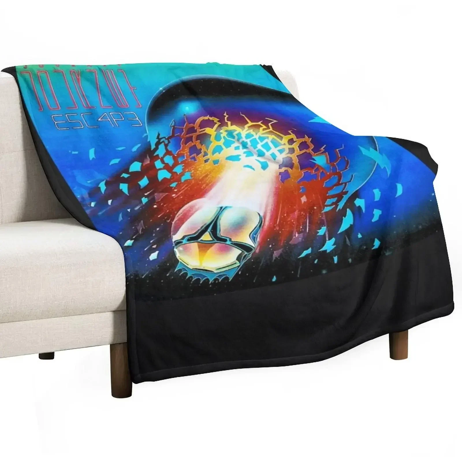 Пушистое одеяло Journey Band Escape оранжевого цвета