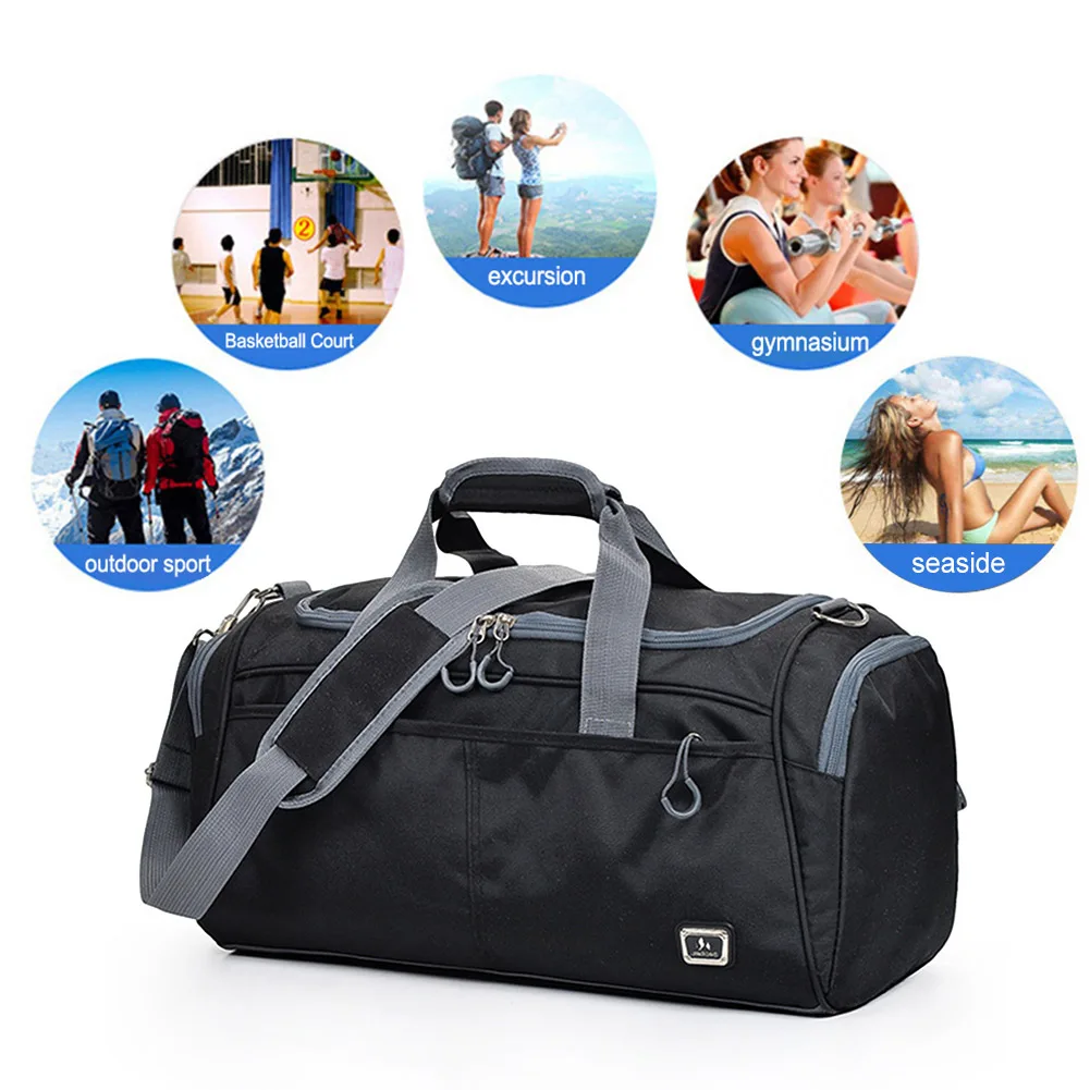 

Мужские спортивные сумки из ткани Оксфорд, складной портативный чемодан с цилиндром, водонепроницаемые регулируемые ремешки на плечо, Спортивная уличная сумка для тренажерного зала