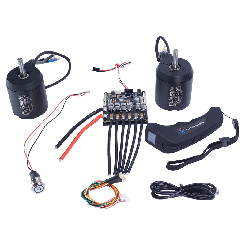 Мотор Flipsky FSESC Dual VESC 6 Plus и Remote VX2 190KV 3250W 6374 |