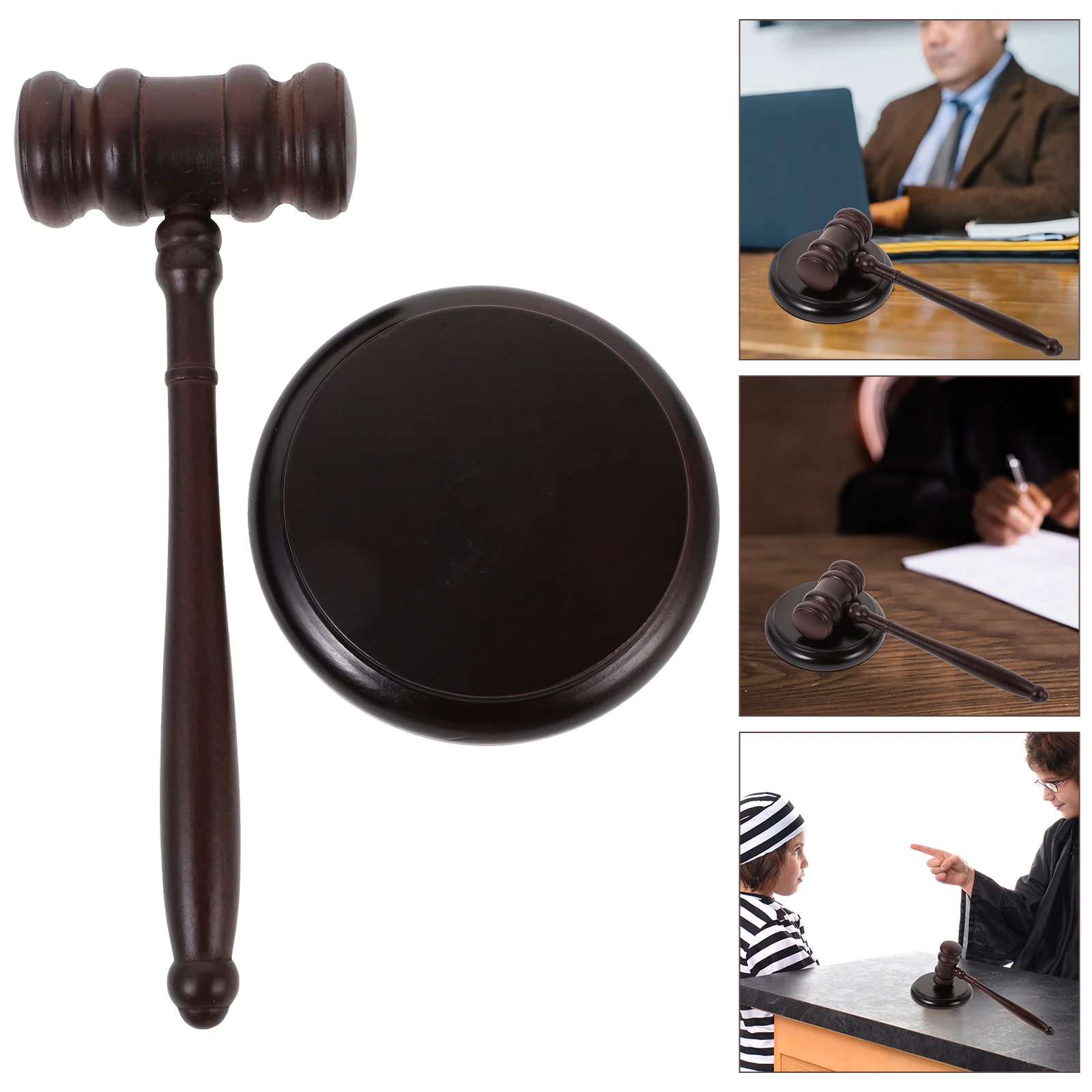 

Kids Costume Accessory Mini Wooden Judge Gavel Mallet Prop Judgement Lawyer Props Mallets
