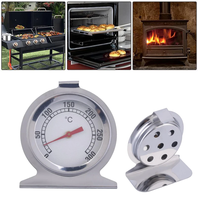 

Термометр из нержавеющей стали для духовки, термометр 0-300 ℃, водонепроницаемый прибор для измерения температуры приготовления барбекю, кух...