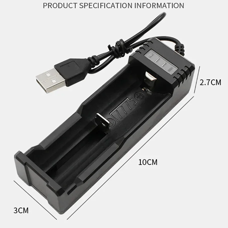 Зарядное устройство 1 слот 18650 USB