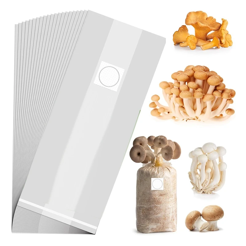 Мешки для выращивания грибов полипропиленовый мешок 8x5x20 дюймов с дышащей