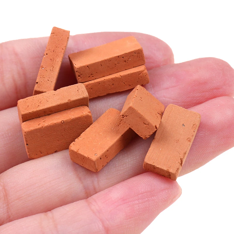 

50PCS 1/16 Dollhouse Miniature Simulation Brick DIY Sand Table Landscape Scenery Clay Craft For Kids Creative Doll Decoration