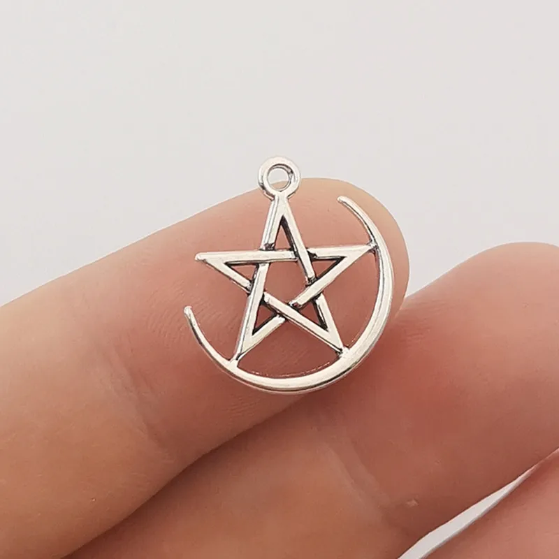 12 шт. 19x17 мм антикварные Подвески в виде фотозвезды геометрический амулет