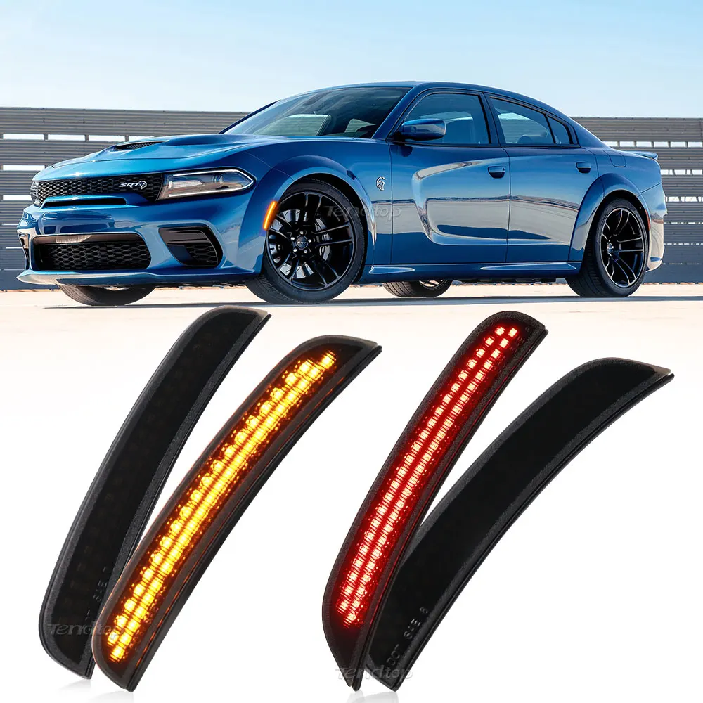 Front Rear Bumper Light LED Side Marker Turn Signal Lamp Indicator For Dodge Charger 2015 2016 2017 2018 2019 2020 2021 2022