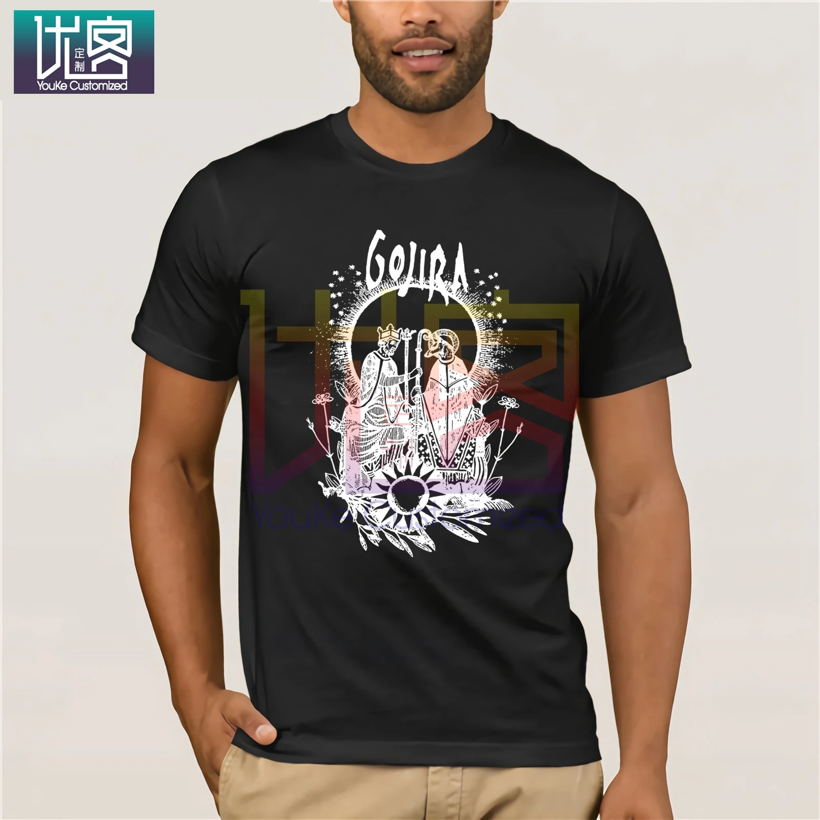 

Мужская футболка с ритуальным союзом Gojira, черная одежда, популярная футболка с круглым вырезом, 100% хлопок, Забавные футболки, хлопковые топы...