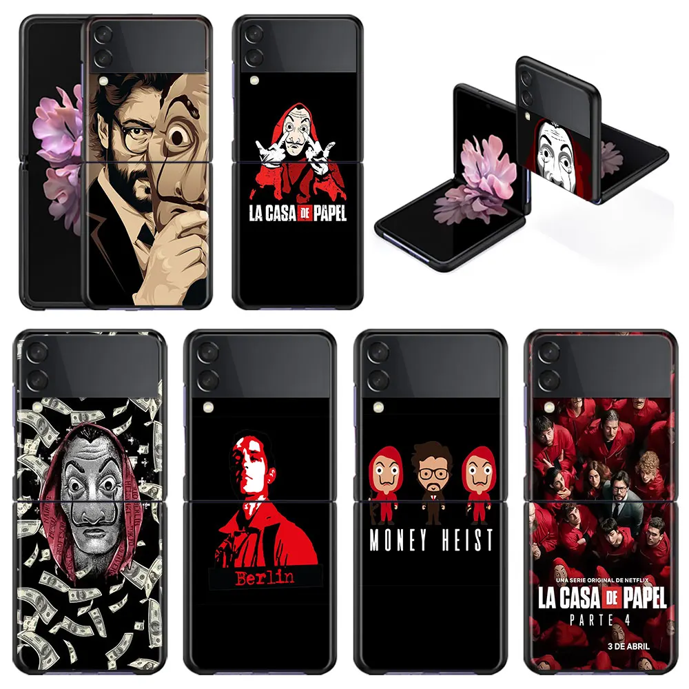 

Money Heist House Paper Celular Black Case Funda for Samsung Galaxy Flip3 Z Flip 5G Zflip Zflip3 SamsungZFlip3 Coque Capa