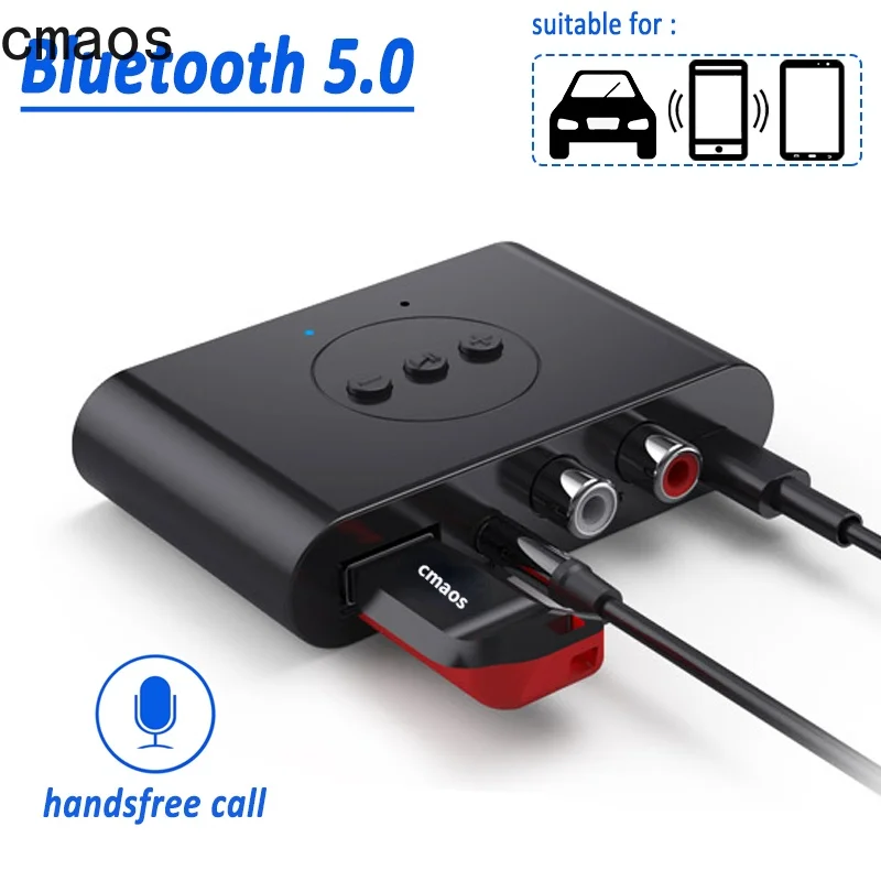 

Bluetooth 5.0 Audio Receiver U Disk RCA 3.5mm 3.5 AUX Jack Stereo Music Wireless Adapter with Mic For Car Kit Speaker Amplifier