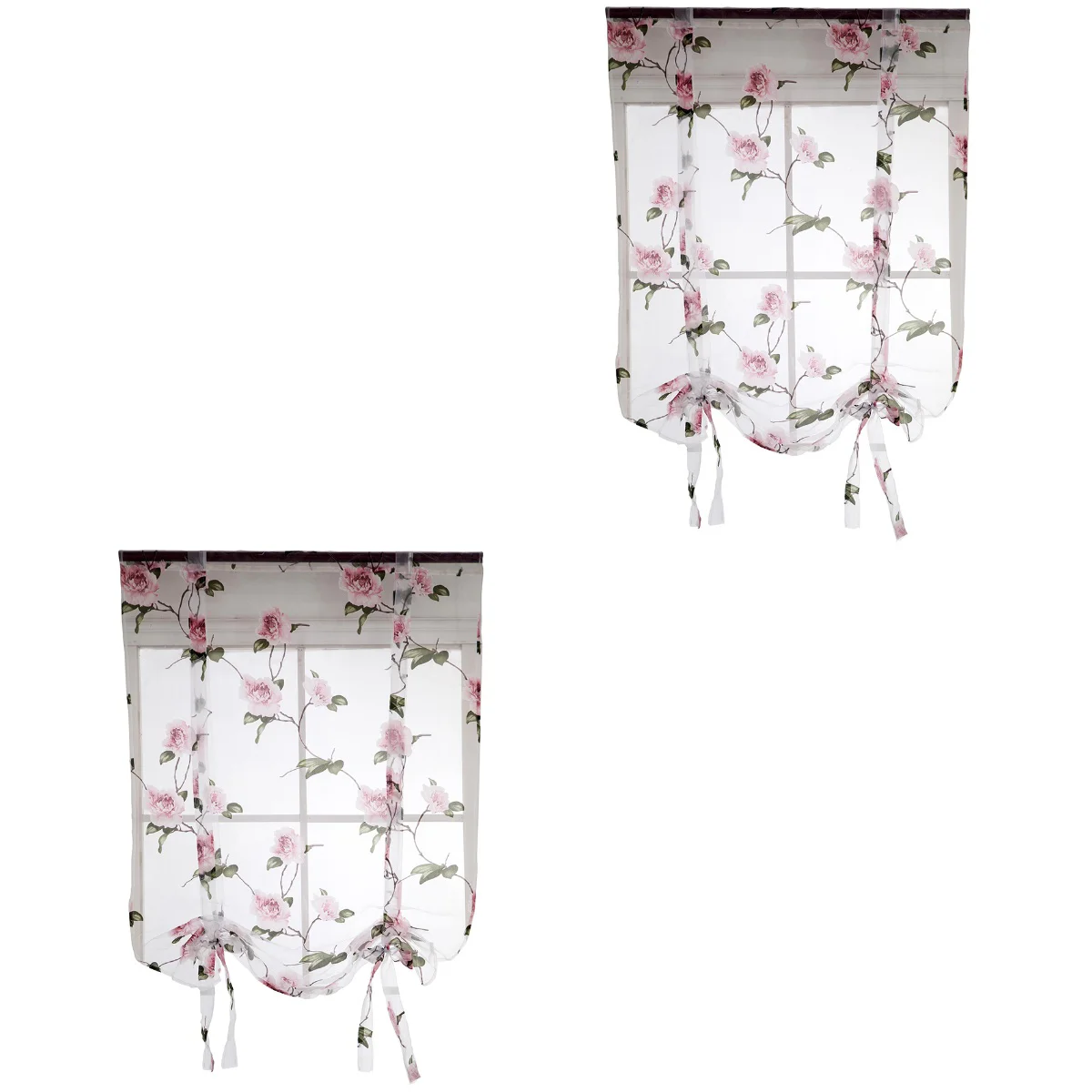 

2x Floral Shutters Roman Curtain Translucent Curtains Roman Window Curtains Translucent Floral Roman Curtains Floral Blinds