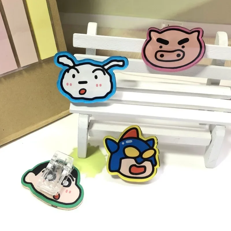 Аниме Crayon Shin Chan Note Holder мультяшный зажим студенческие канцелярские