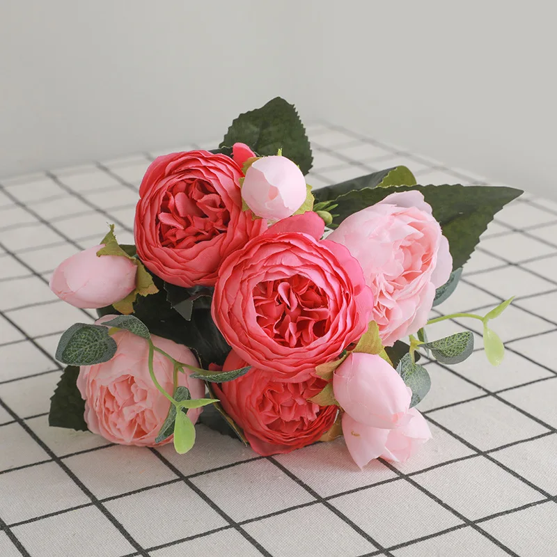 

Искусственный шелк Feili персидская роза Свадебный букет для дома гостиной сада настольная Цветочная композиция украшение Роза