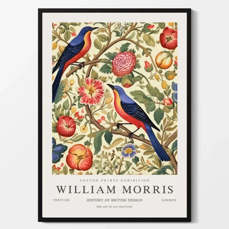 

Постер Уильям Моррис Цветок Животное на холсте