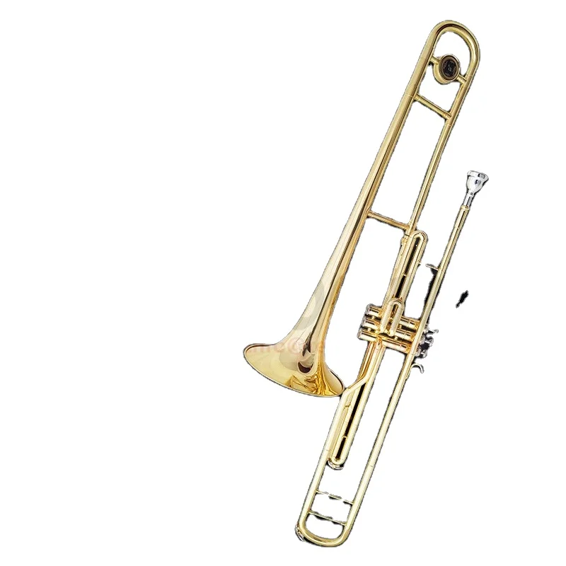 

Weifang Rebon Bb key Lacquer Gold Marching Trombone