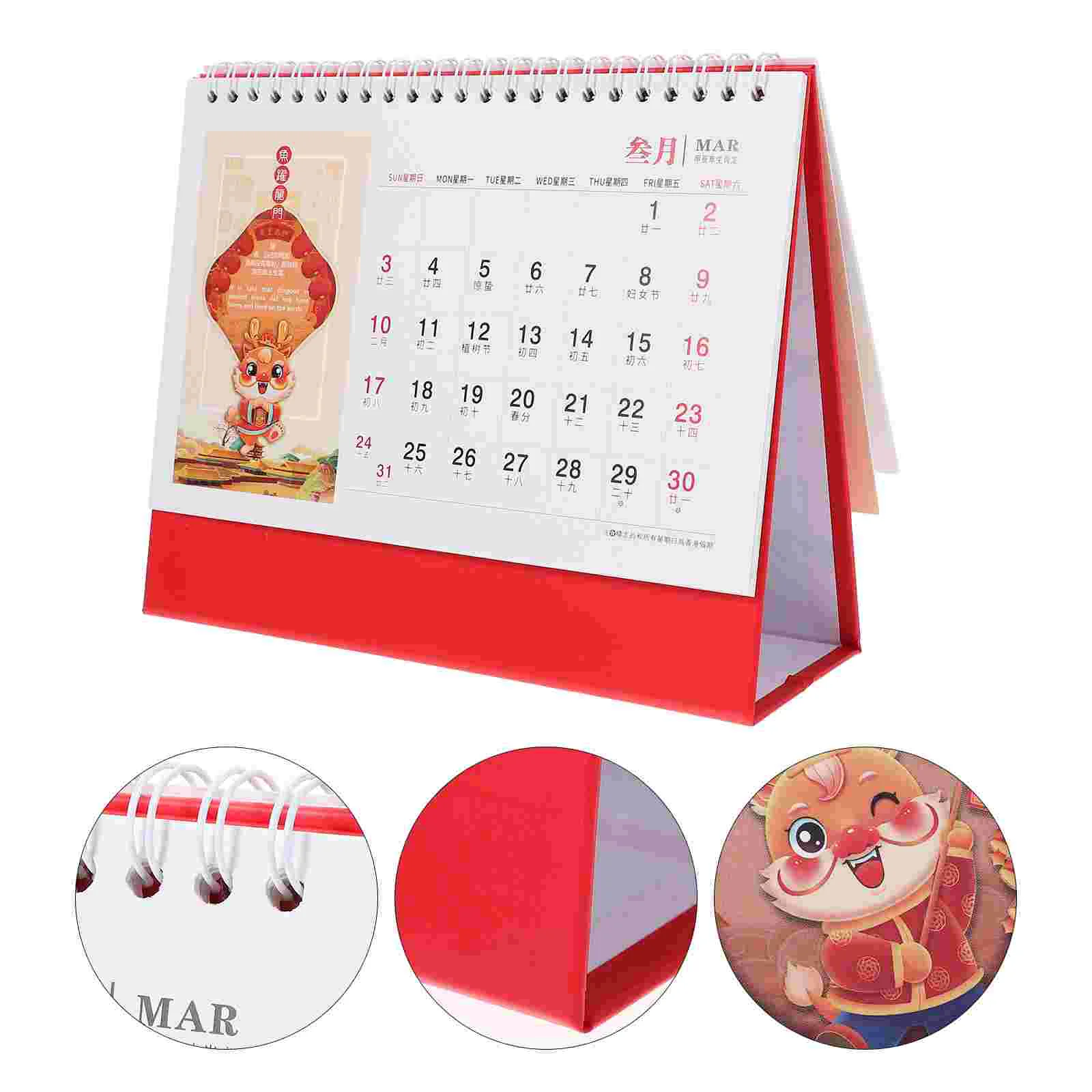 

Desk Calendar Flip 2024 Home Office Small Tabletop Daily Use Monthly Paper Ornament