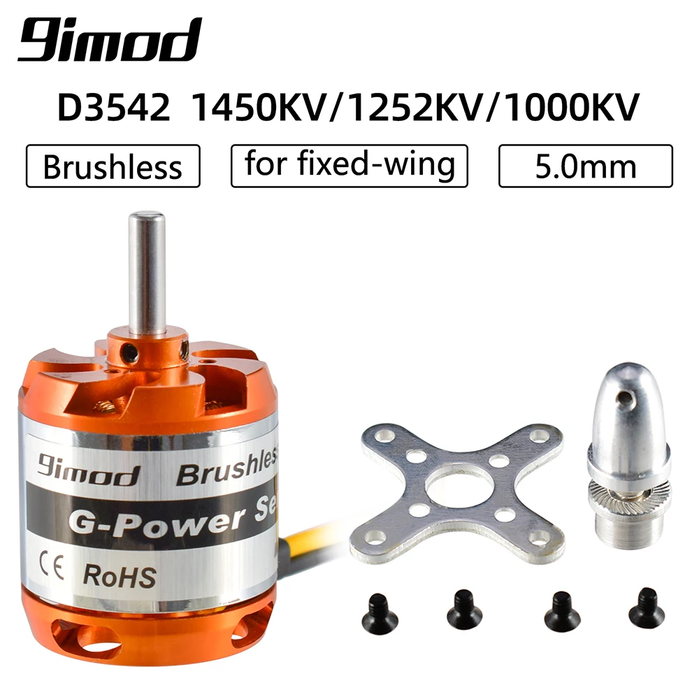 

RCCar Motor 9imod D3542 1450KV/1252KV/1000KV 5.0mm Brushless Motor 2-4S For Multicopters RC Fixed-wing Aircraft