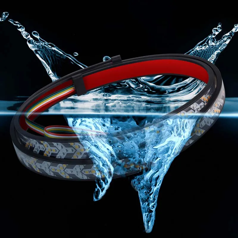 

12V Car LED Tailgate Light Strip Flexible Rear Trunk Driving Turn Signal Lamp Daytime Running Lights For Truck Pickup Jeep SUV