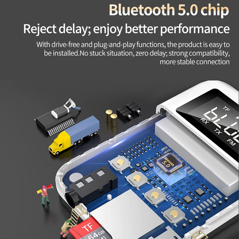 Новый 2-в-1 беспроводной AUX адаптер Поддержка TF карты Bluetooth 5 0 приемник передатчик