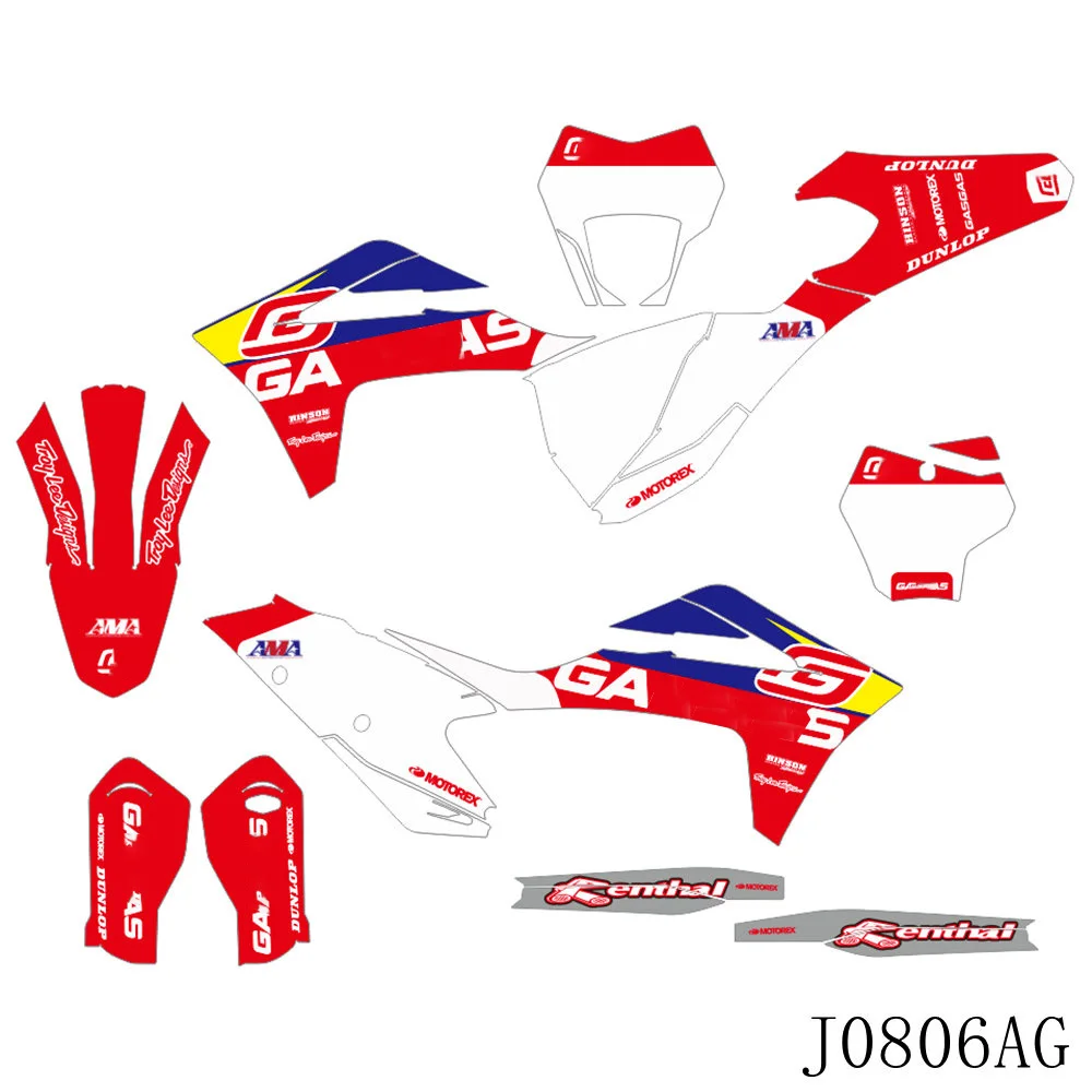 Для GASGAS GAS MC EX 125 250 300 350 450 2021 2022 2023 полностью графические наклейки задний фон для