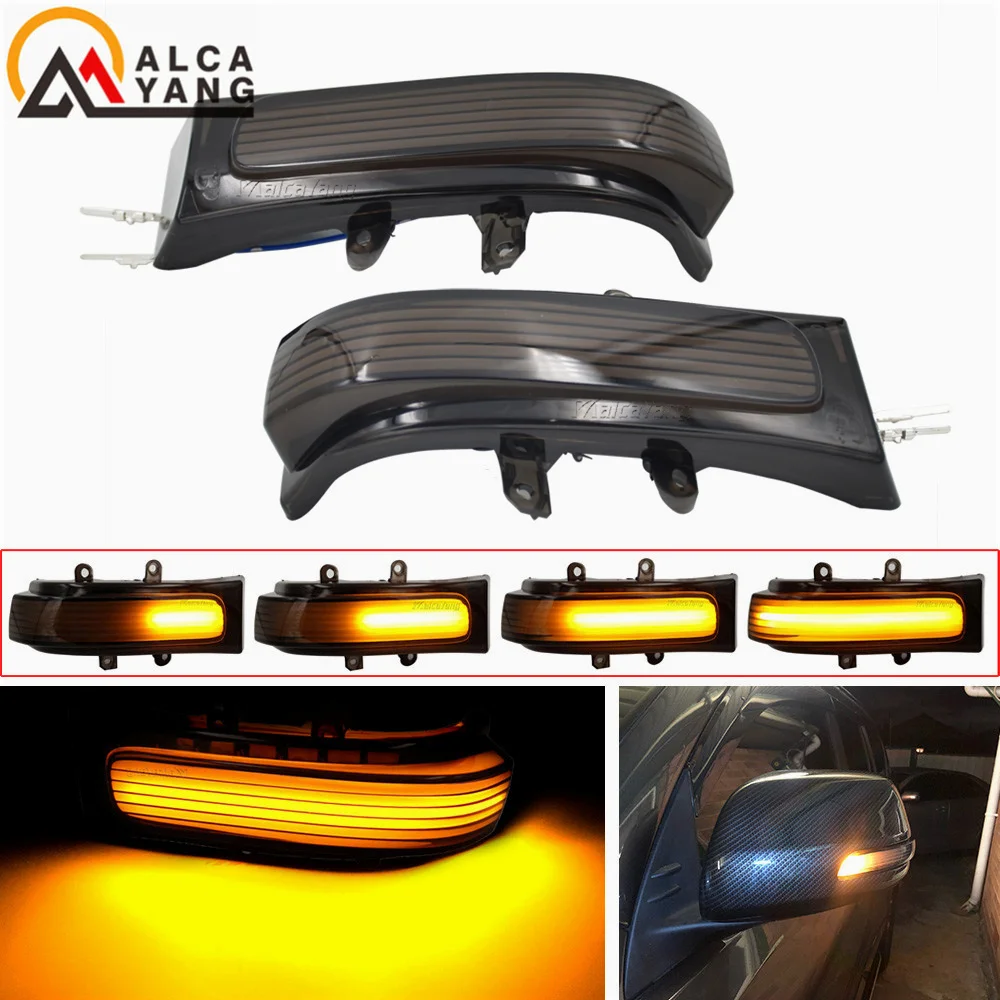 

Dynamic Rear View Mirror Indicator Blinker LED Turn Signal Lights Strips For Toyota RAV4 Vanguard XA30 Previa XR50 4Runner N280