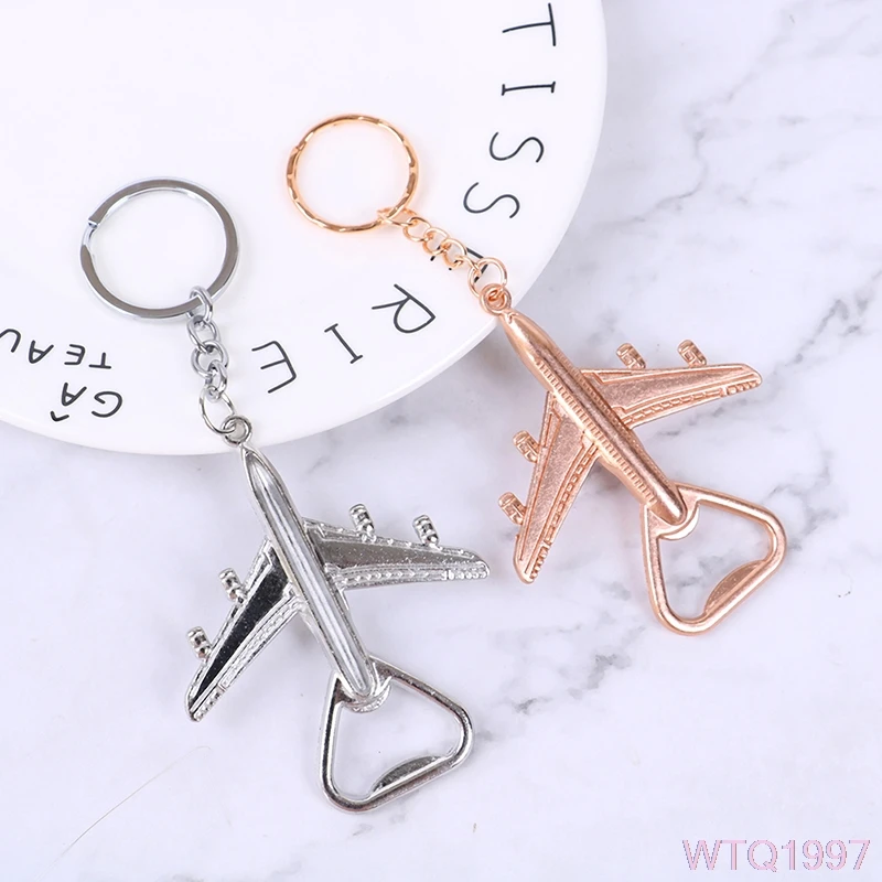 

Creative Wedding Supplies Airplane Keychain Beer Bottle Opener Vintage Keychain Beer Refrigerator Bottle Opener Kitchen Tools