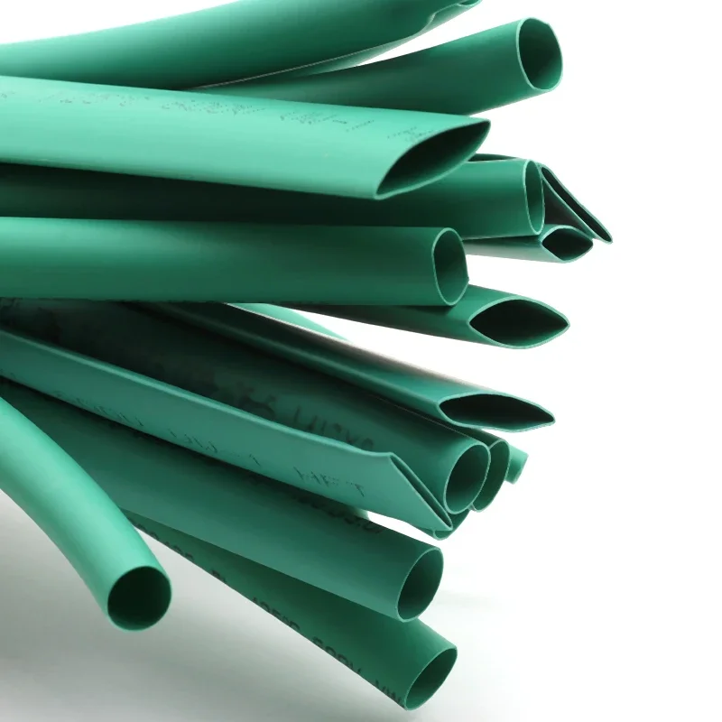 1/2/5/10 м зеленая термоусадочная трубка 2:1 диаметр 0 6 ~ 80 мм полиолефиновая кабельная