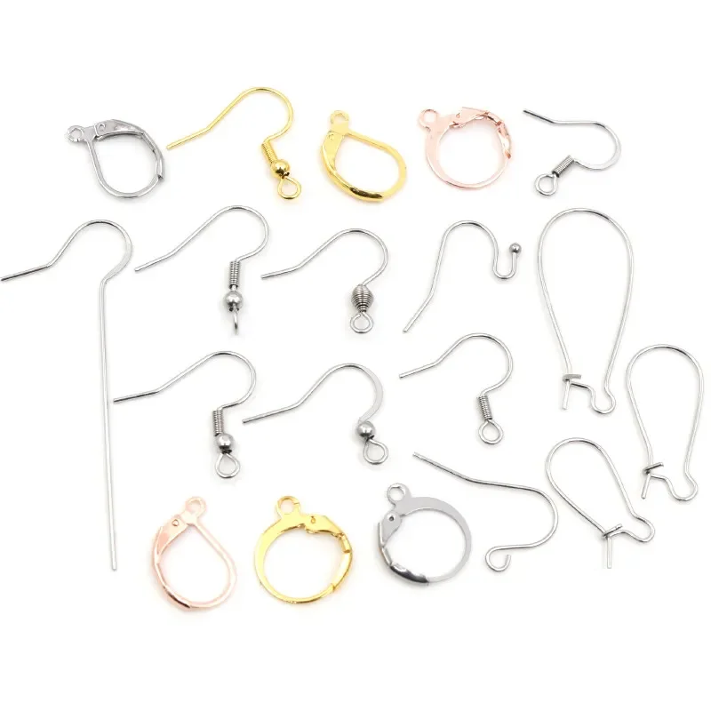 Fade) High Quality 316 Stainless Steel DIY Earring Findings Clasps Hooks Jewelry Making Accessories Earwire