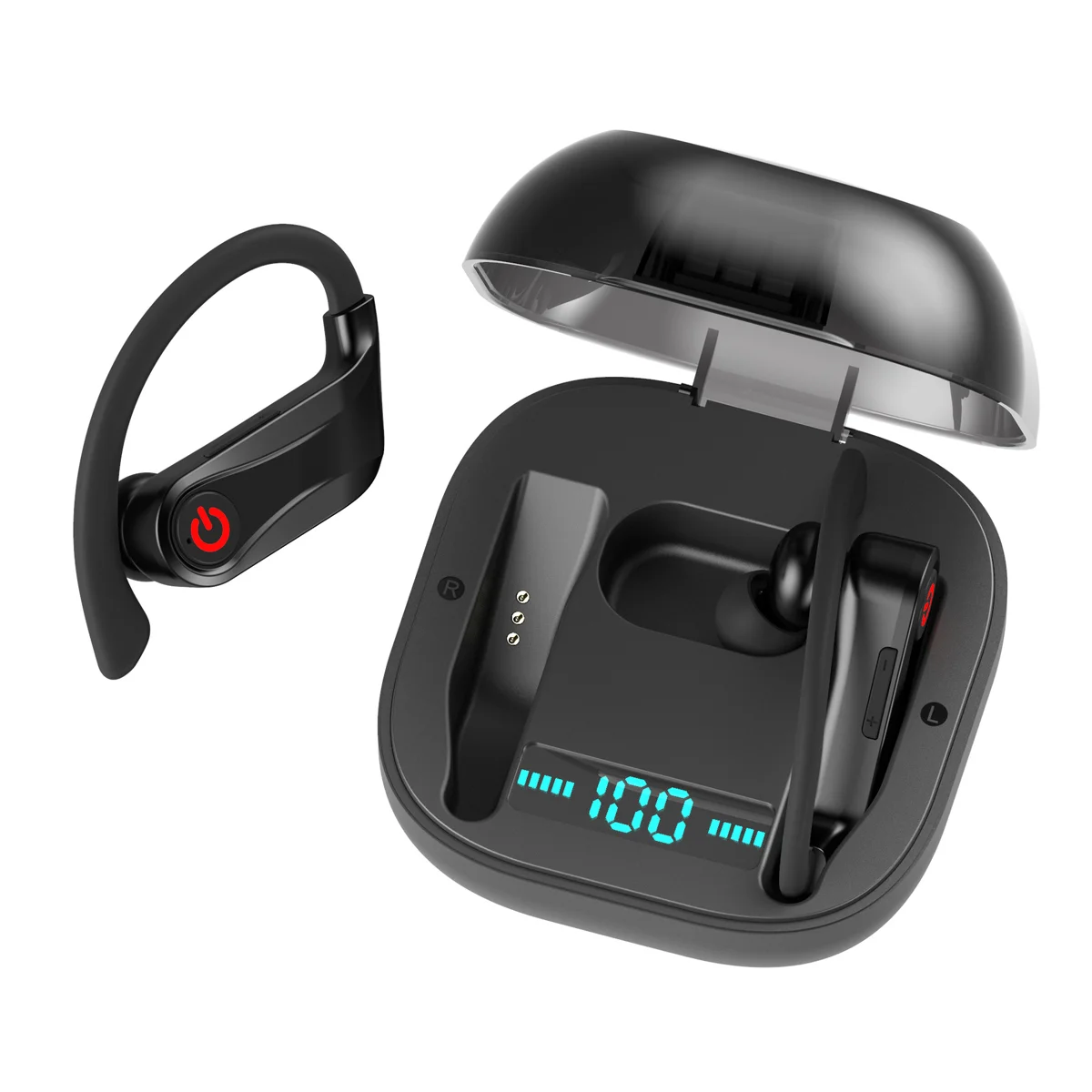 

1 Pair of Headset Digital Display Warehouse Earbud Earphone for Tablets