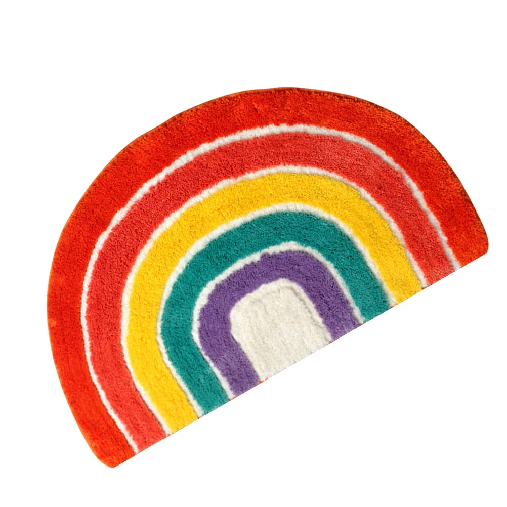 

Rainbow Bathroom Rug Bathroom Floor Mat Kids Rug Rainbow Doormat Nonslip Bath Mat Carpet Indoor Front Door Rugs