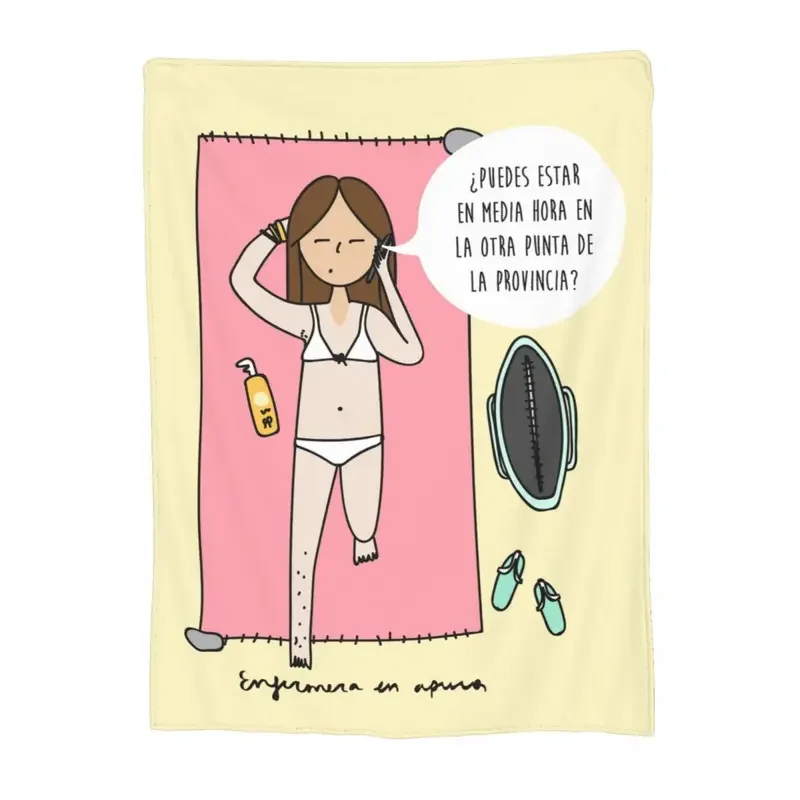 Декоративное фланелевое одеяло для дивана врача медсестры в проблеме