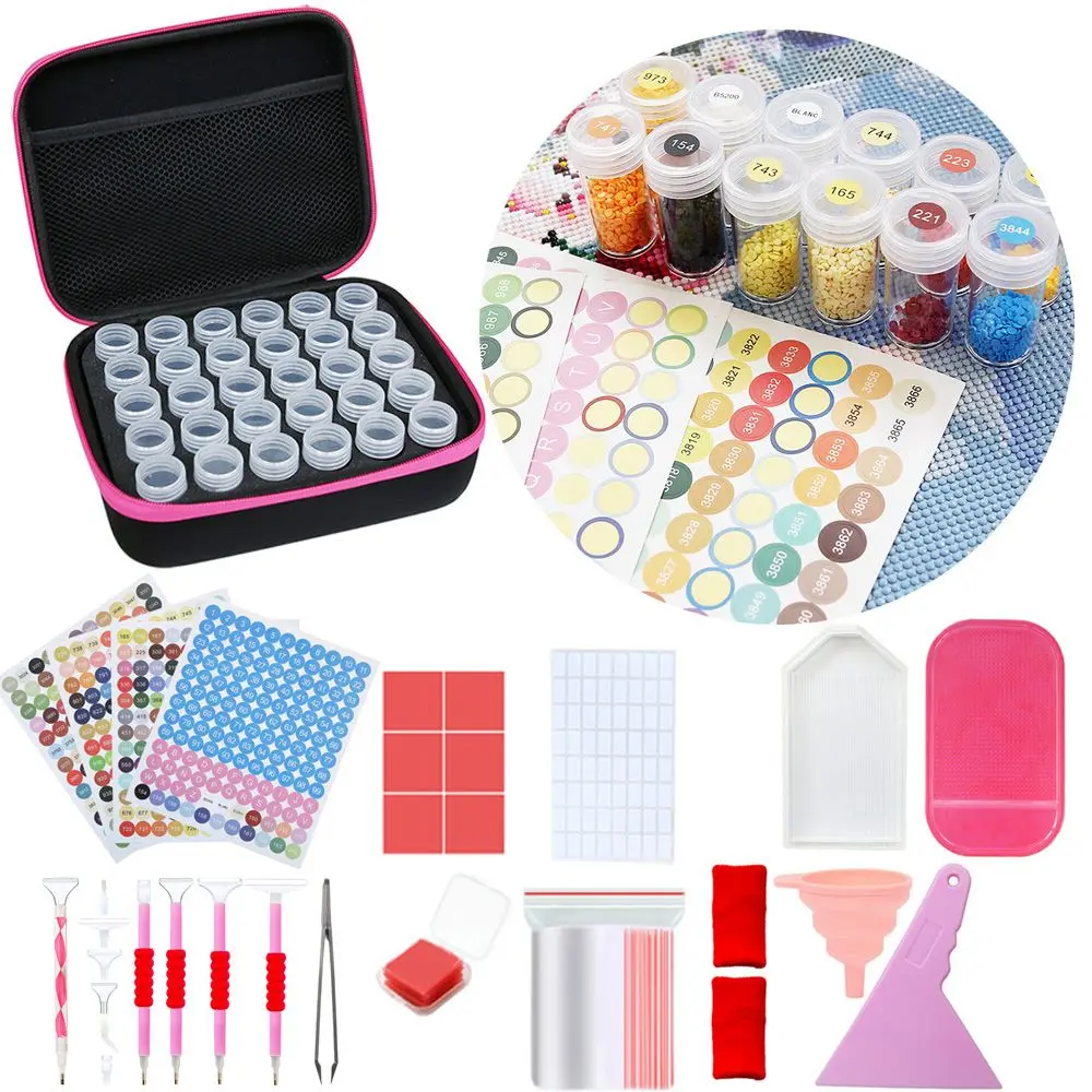

Diamond Painting Diamond Painting Accessories Drill Tray Bead Storage Jar Diamond Painting Pen Beads Storage Container