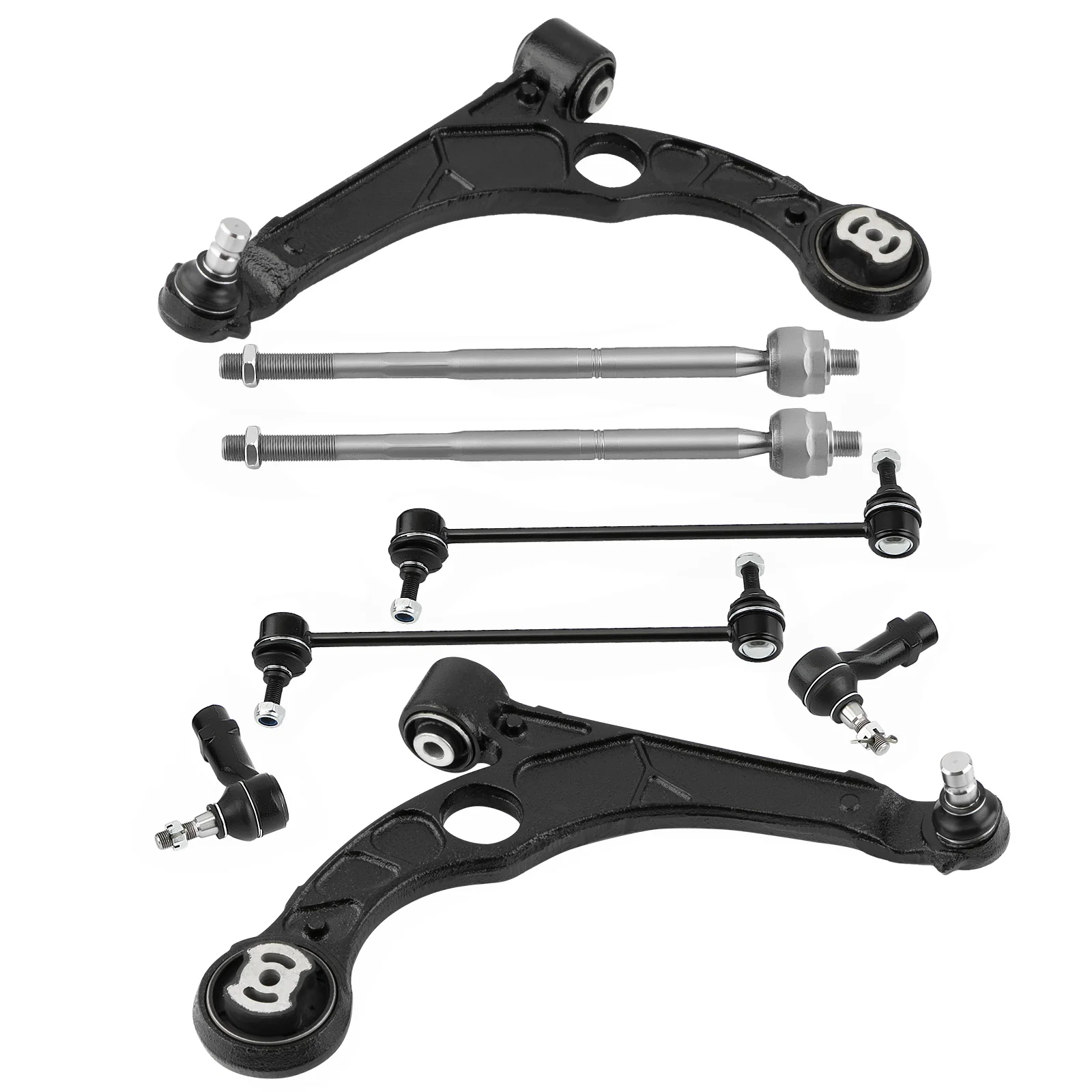 

8x Front Lower Suspension Control Arm Sway Bars Tierods for Dodge Dart 2013-2016