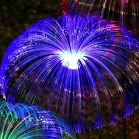 led solar lights garden decoration colorful fiber optic jellyfish lights meteor shower atmosphere festival lights