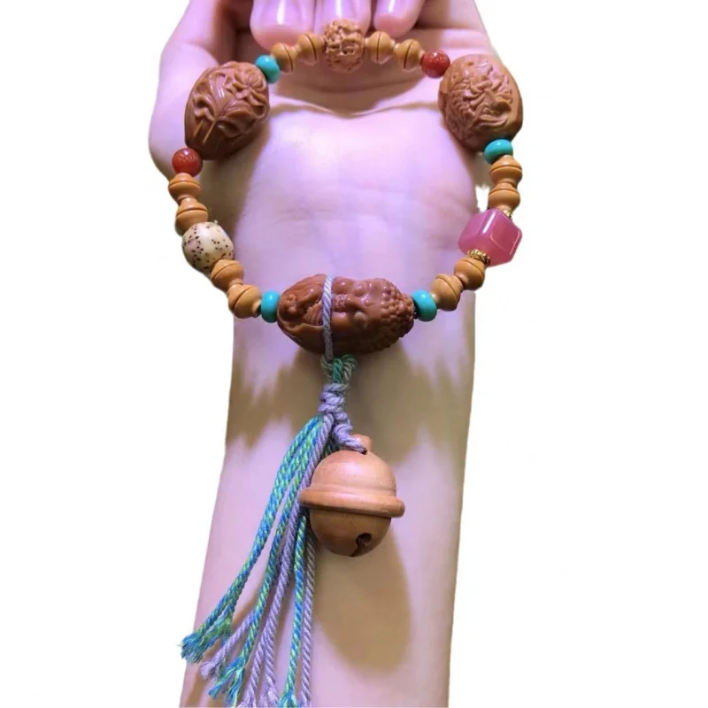 Оливковый орех один круг персиковая древесина искусственная кисточка Бижутерия