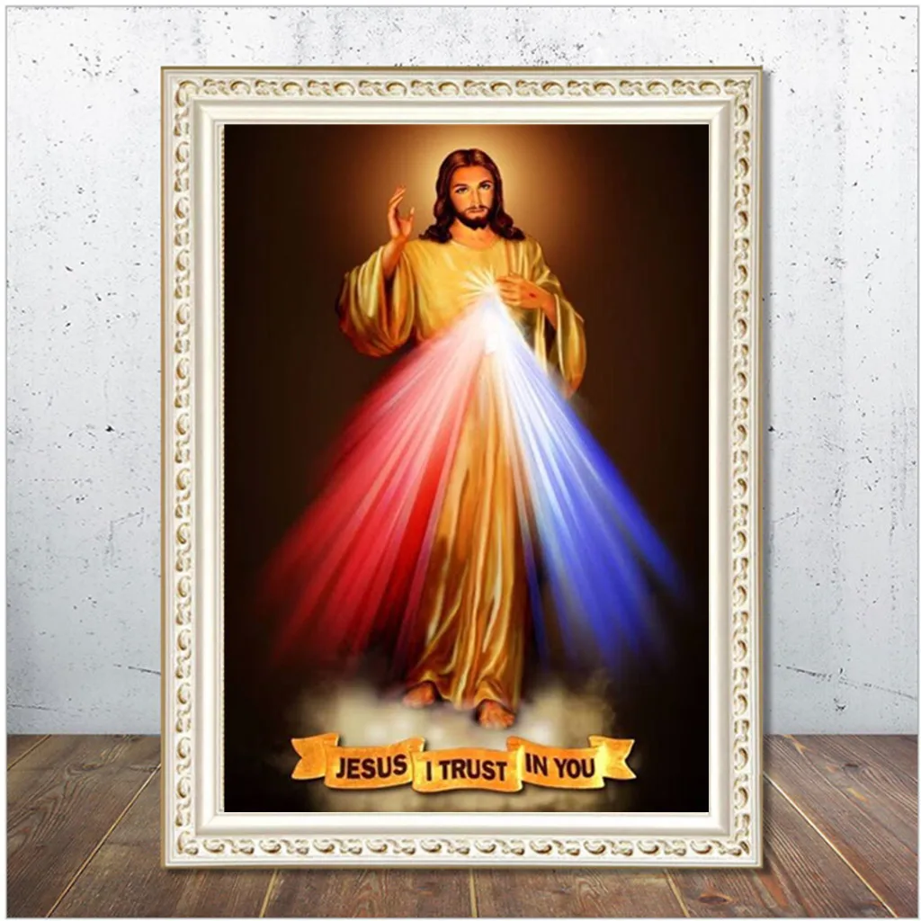 

5D Diamond Painting Catholic Christ Jesus Full Diamond Embroidery Living Room Office Home Decore Diamond Cross Stitch Kits