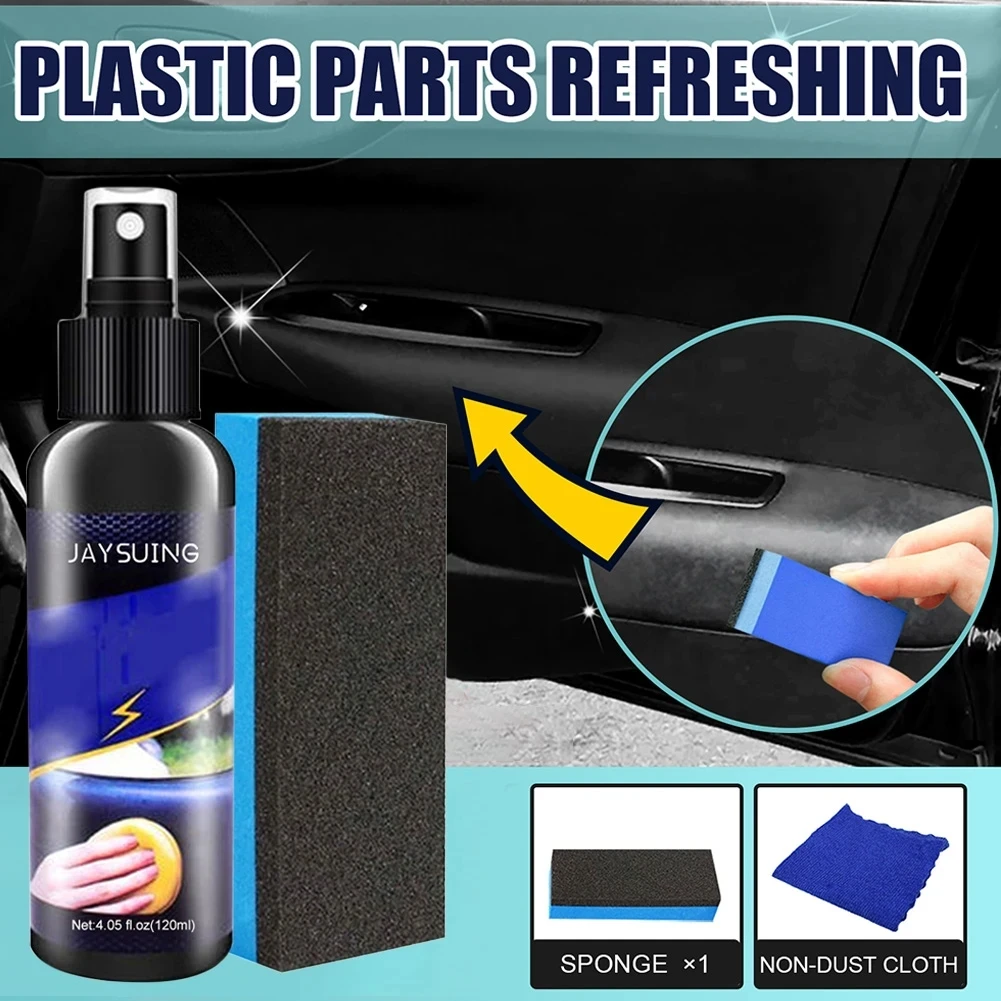 

120ML Jayswing Car Interior Retreading Agent Leather Plastic Parts Repair Spray Instrument Panel Restorer Leather Seat Cleaner