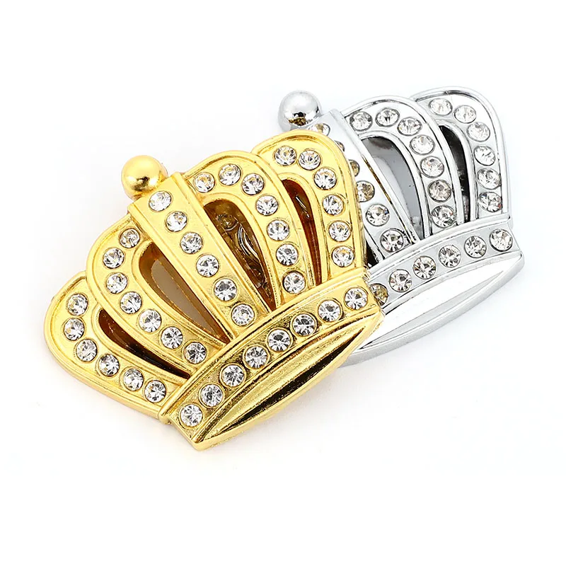 

3D Diamond Car Crown Gold Royal Sticker Emblem Badge Decal for Mercedes BMW Audi Ford Focus VW Nissan Toyota Honda Chevrolet KIA