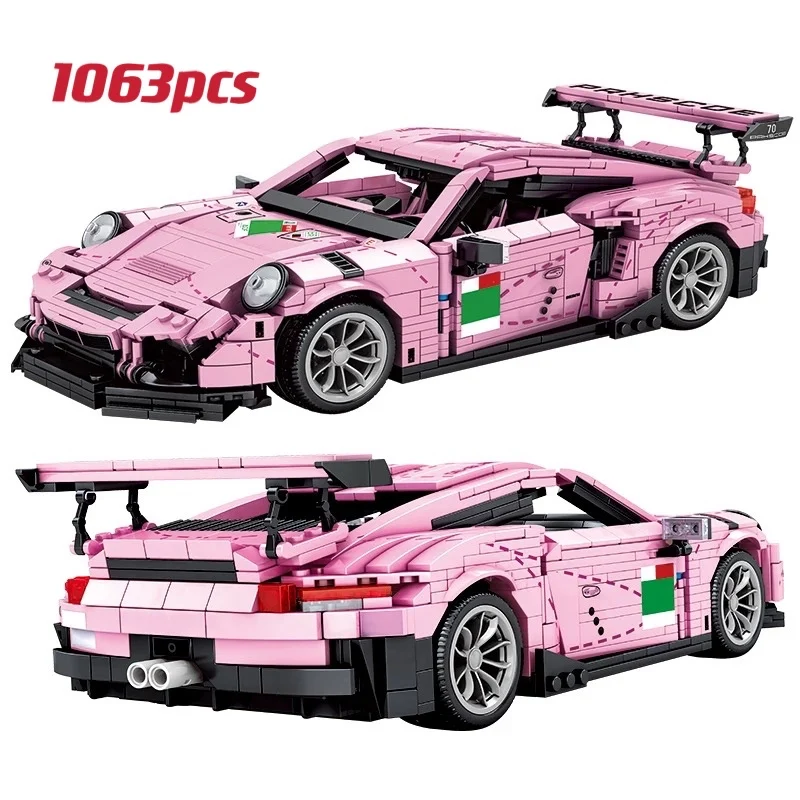 

1063PCS City technical Racer Supercar Racing Vehicle MOC Building Blocks Model DIY Sport Car Bricks Toys For Children girls