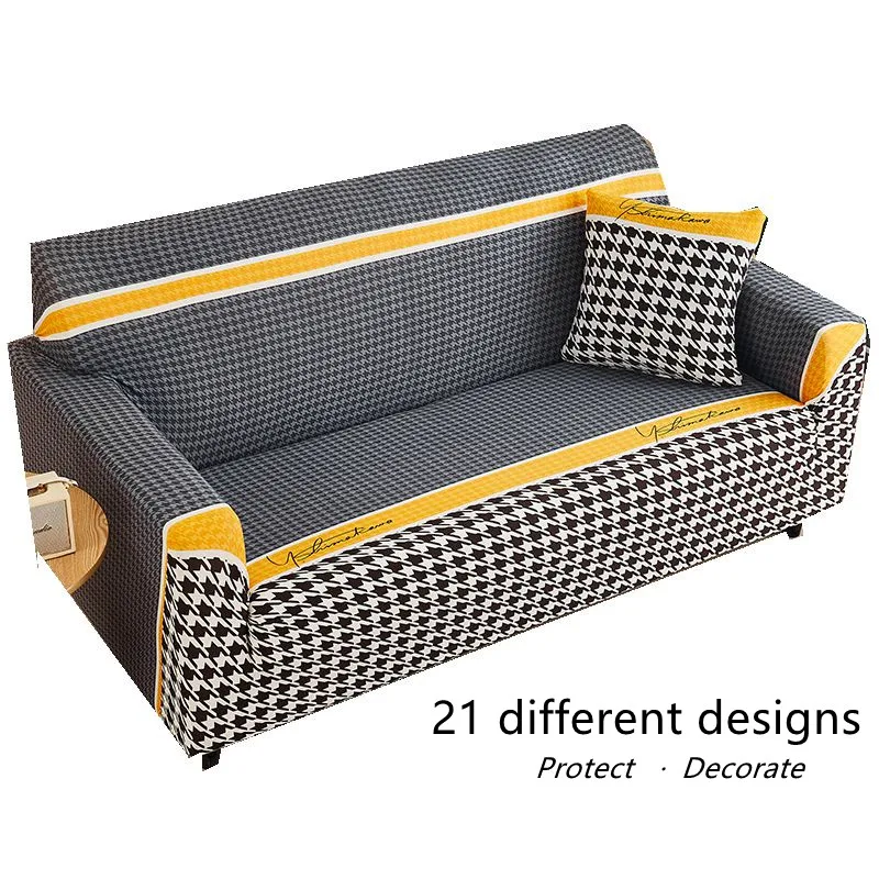 Клетчатые эластичные Чехлы для дивана L-образной формы 24 дизайна защита в