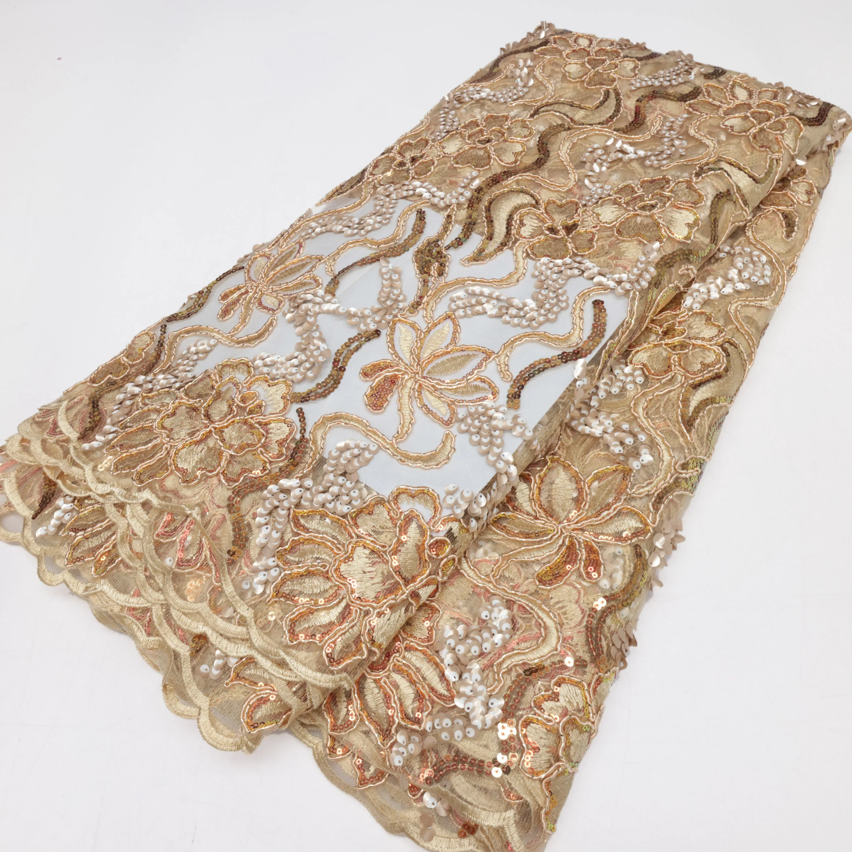 Высококачественная африканская кружевная ткань от PGC LACE Elegant с блестками